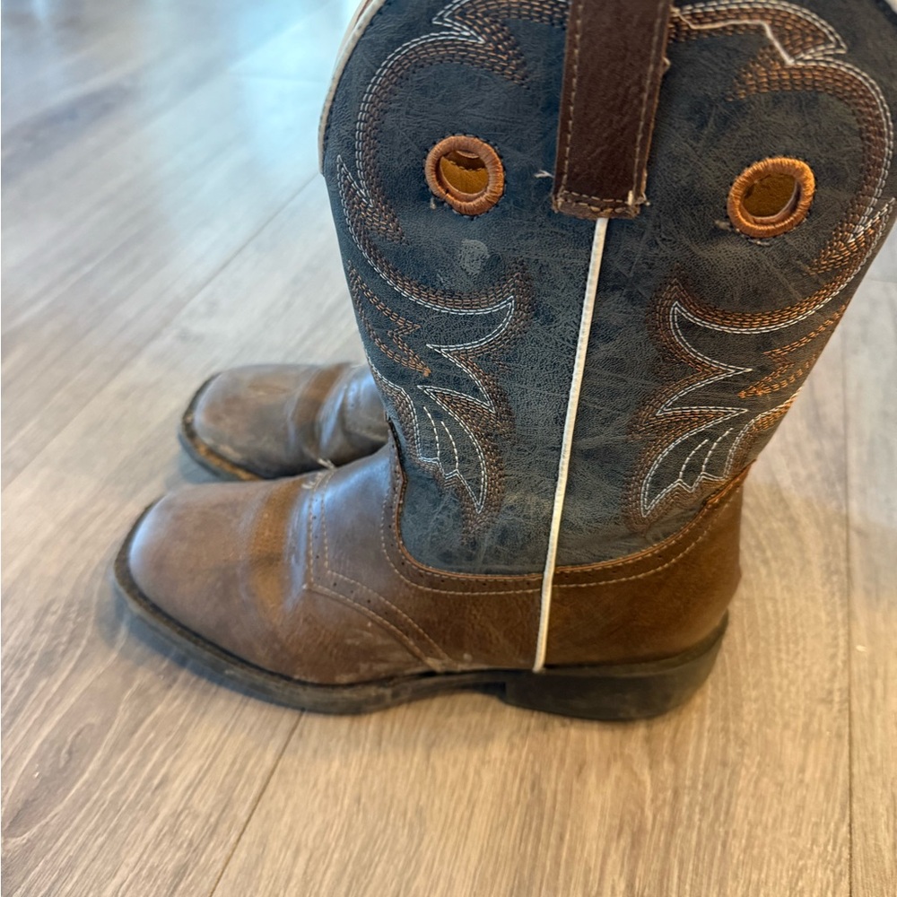 Roper Tan and Blue Kids' Boots